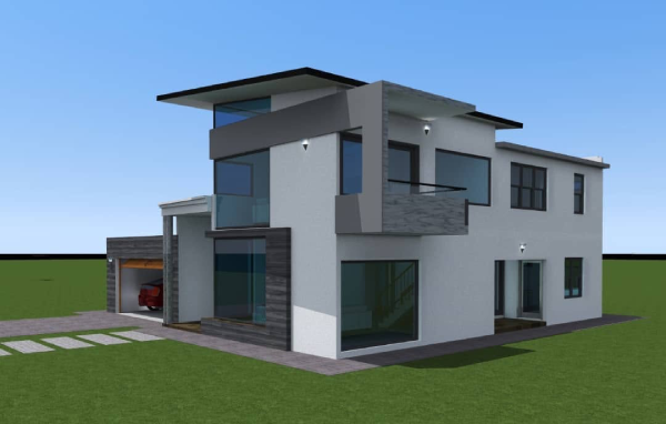 Modern two-storey house
