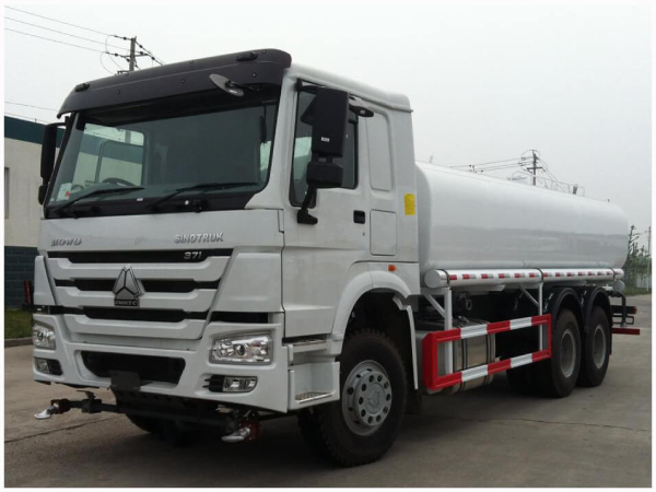 Water bowser truck on an OddBall site