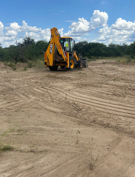 Bush being cleared to prepare a construction site