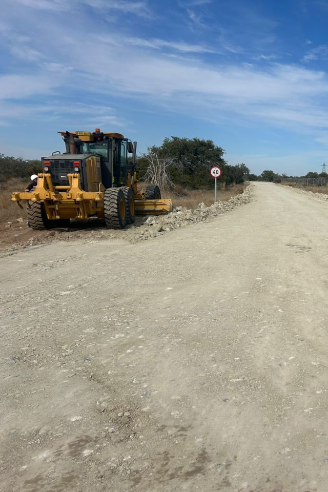 Gravel road under construction